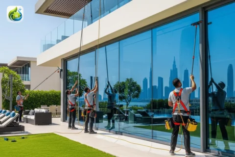 تنظيف الزجاج الخارجي في الشارقة
