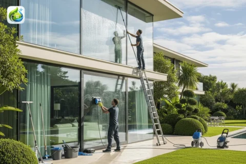 Exterior Glass Cleaning in Ajman